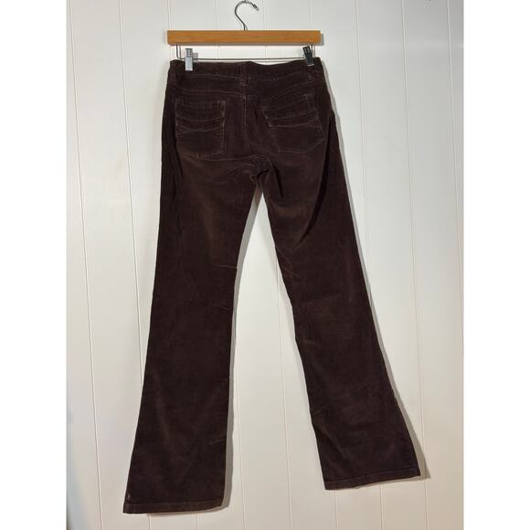Guess Brown Corduroy Stretch Flare Low Rise Pants Jeans Y2K Style Women's 27 - Picture 5 of 14